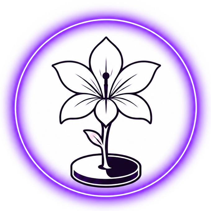 Grazynka’s Place purple flower logo